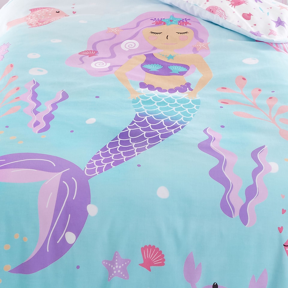 image 1 of Bedlam Mermaid Vibes Duvet Cover Set Aqua