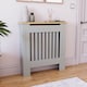 image 1 of Vida Designs Arlington Radiator Cover Painted MDF Slatted Cabinet, Grey, 78cm