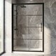 image 5 of Balterley Sonic Toughened Safety Glass Single Sliding Shower Door - Balterley | Black | Matt Black | 1