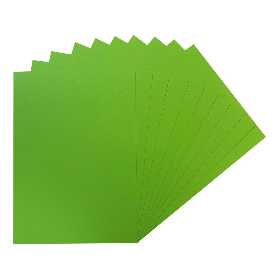 image 1 of Pack of 50 A5 Coloured Card 160gsm Sheets | Green | Light Green | A5 | 1