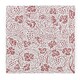 image 1 of Red Oak Leaves & Berries Large Square Worktop Protector - Smooth Glass Chopping Board