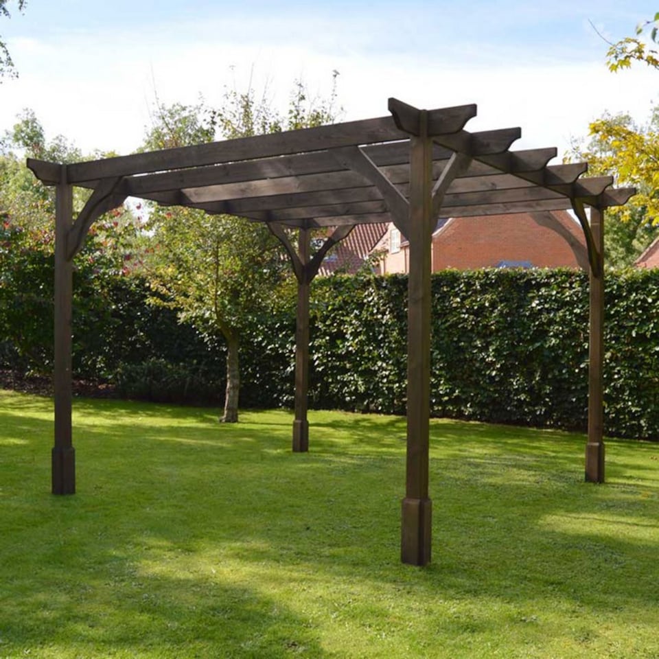 image 1 of Premium Pergola - Wood - L180 x W420 x H270 cm - Rustic Brown