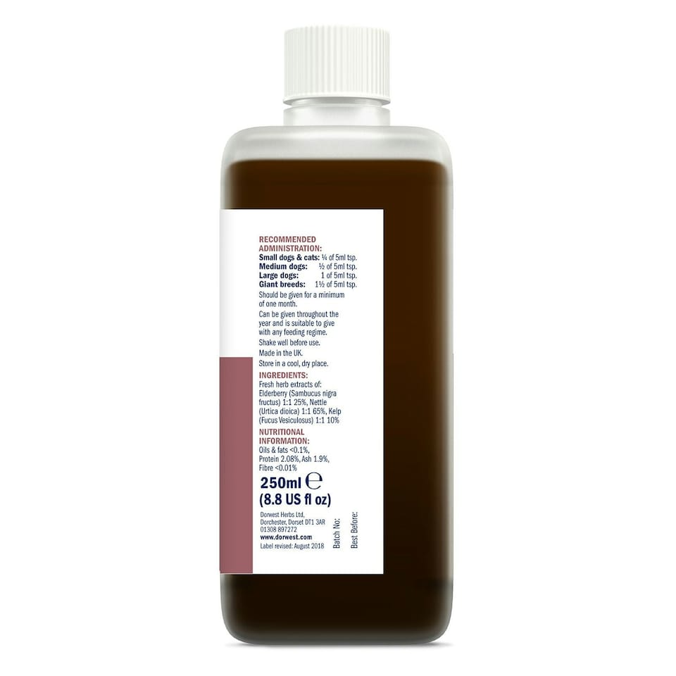 image 1 of Dorwest Elderberry & Nettle Extract Supplement For Pets