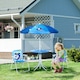 image 6 of Outsunny Kids Foldable Four-Piece Garden Set w/ Table, Chairs, Umbrella - Blue