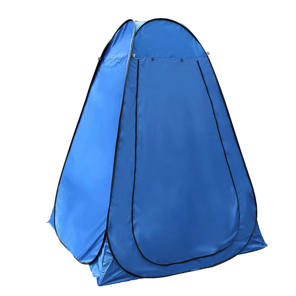 image 1 of Portable Pop Up Toilet Tent Instant Foldable Camping Privacy Shower Changing Tent - Blue