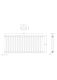 image 8 of Balterley Aspire Horizontal Double Panel Radiator | White | Gloss White | 1