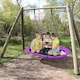image 8 of COSTWAY Oval Swing Tree Swing with Adjustable Heights Purple