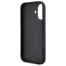 BMW M Series Carbon Wrapped Metal Logo Hardcase for iPhone 16 6.1 Black - BMHCP16S23PUFWC