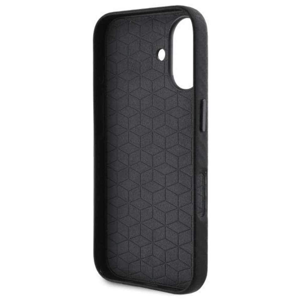 image 1 of BMW M Series Carbon Wrapped Metal Logo Hardcase for iPhone 16 6.1 Black - BMHCP16S23PUFWC