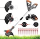 image 1 of Terratek 20V Cordless Grass Trimmer 2-in-1 Strimmer with Blades, Spool & Fast Charge | Grey | Grey | 1