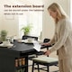 image 6 of HOMCOM Extendable Dining Table for 4-6, Kitchen Table with Shelves