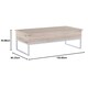 image 2 of Sandy Brown Stained Wood and Steel Lift Top Coffee Table Brown