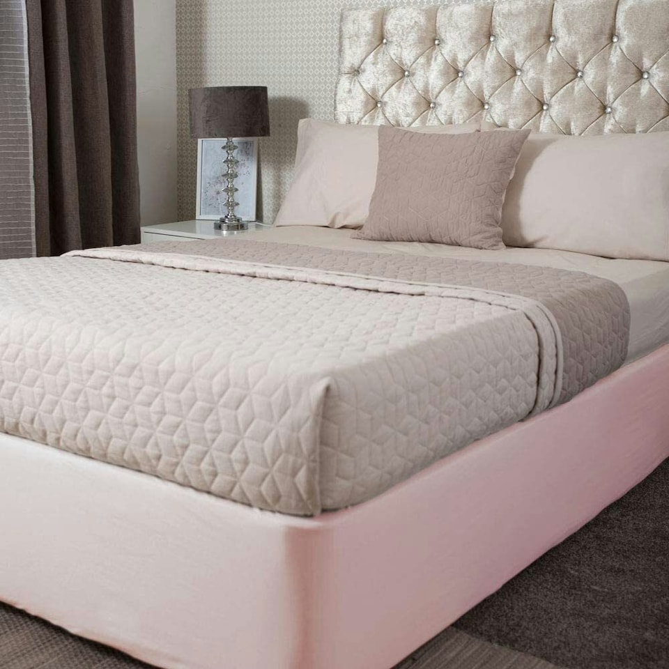 image 1 of Belledorm Jersey Base Wrap - Powder Pink - Superking