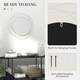 image 4 of HOMCOM Metal Wall Art 65cm Round Mirror for Living Room Dining Room Silver