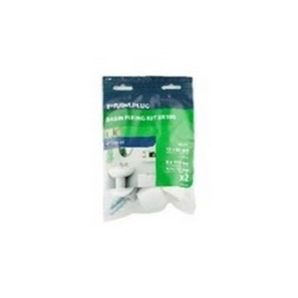 Rawlplug Basin Fixing Kit - White - One Size