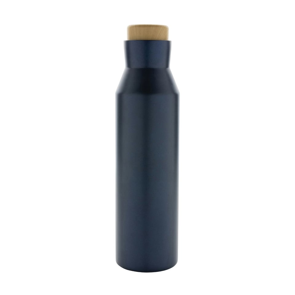 image 1 of XD Collection Gaia Recycled Stainless Steel Vacuum Insulated 600ml Water Bottle - Blue - One Size | Blue | One Size