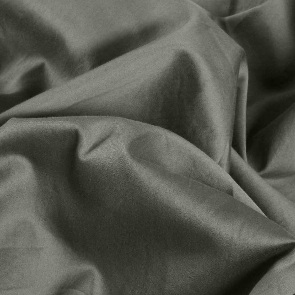 image 1 of Belledorm Sateen Flat Sheet - Platinum Grey - Emperor
