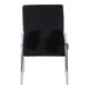 image 4 of Interiors By Premier Black Velvet High Back Dining Chair,Kitchen Chair With High Back,Chrome Finish Lounge Chair,Outdoor Chair Black