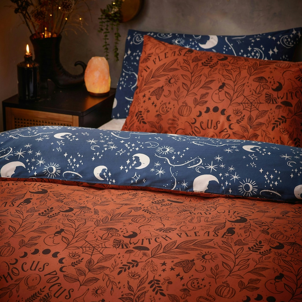 image 1 of furn. Witchy Vibes Reversible Single Duvet Cover Set