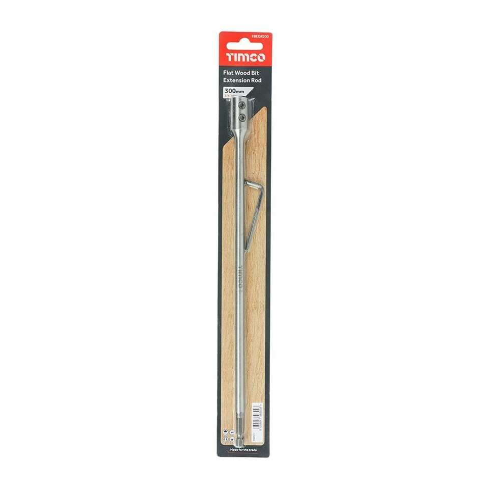 image 1 of Timco - 1/4" Flat Wood Bit Extension Rod (Size 300mm - 1 Each)