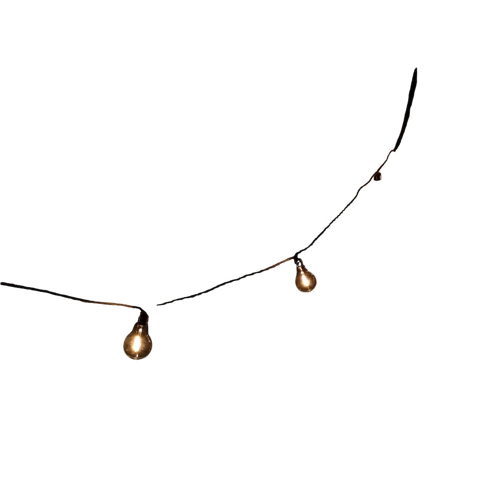 image 1 of 10 A60 Bulb 4.5m Jute Rope Party Festoon Outdoor Lights in Warm White | White | Warm White