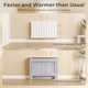 image 3 of HOMCOM Radiator Cover Painted Slatted MDF Cabinet Lined Grill 112x19x81cm