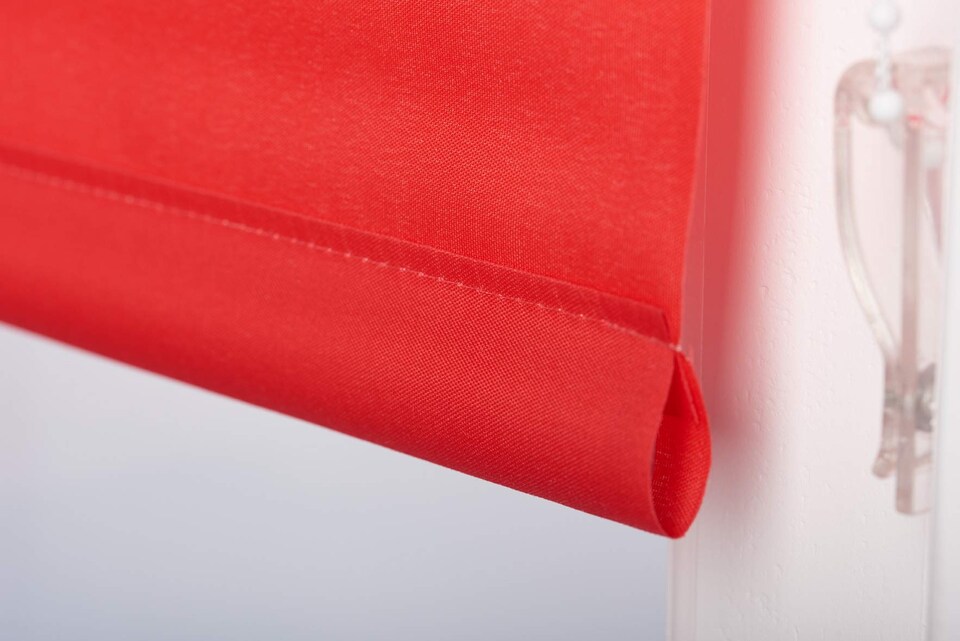 image 1 of FURNISHED Daylight Sheer Roller Window Blinds Made to Measure | Red | Red | (W) 240cm x (L) 165cm
