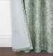 image 8 of Keswick Floral Pencil Pleat Curtains - Green - 168cm x 229cm