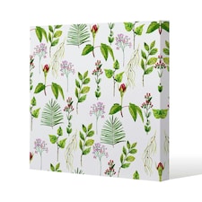Selection of Leaves & Flowers (Canvas Print) 90 x 90 x 4cm