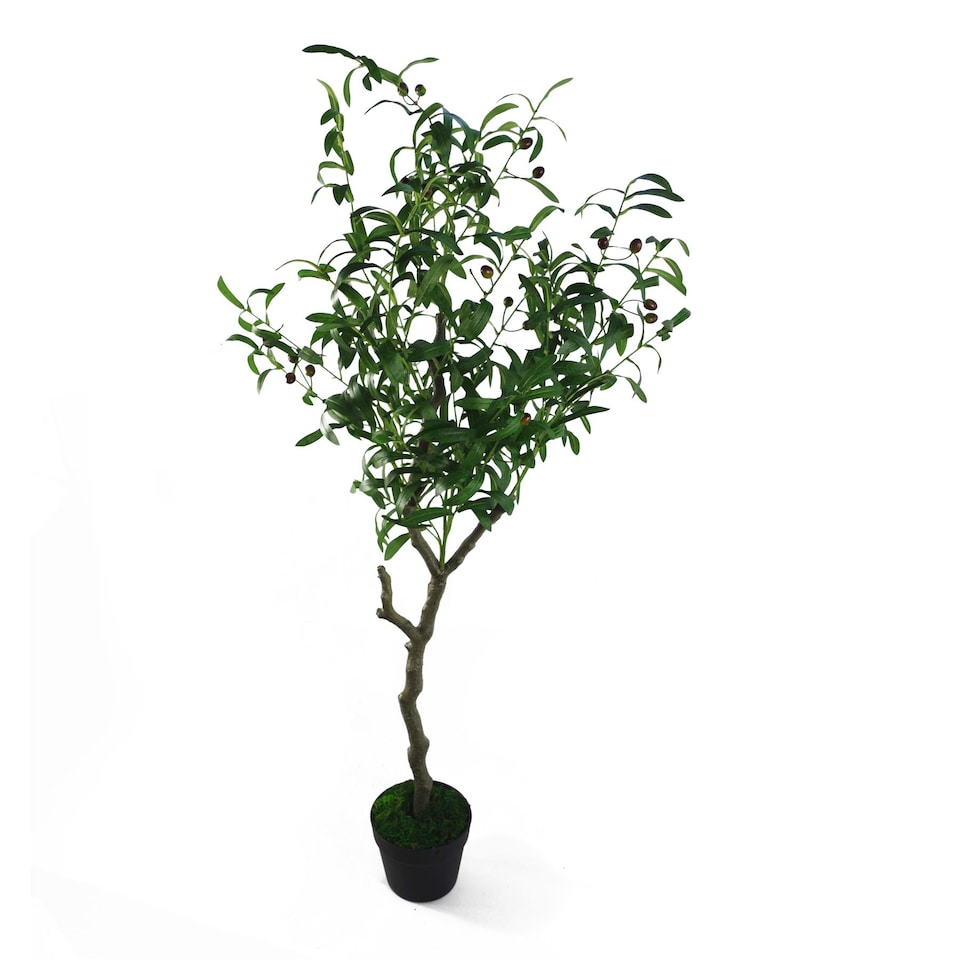 image 1 of Artificial Olive Tree Bush UK Artificial Olive Tree | Green | 4ft