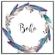 image 3 of Boho style wreath feathers (Picutre Frame) Black | L