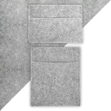 Van Carpet Lining & Storage Pouches - Silver Grey Grey