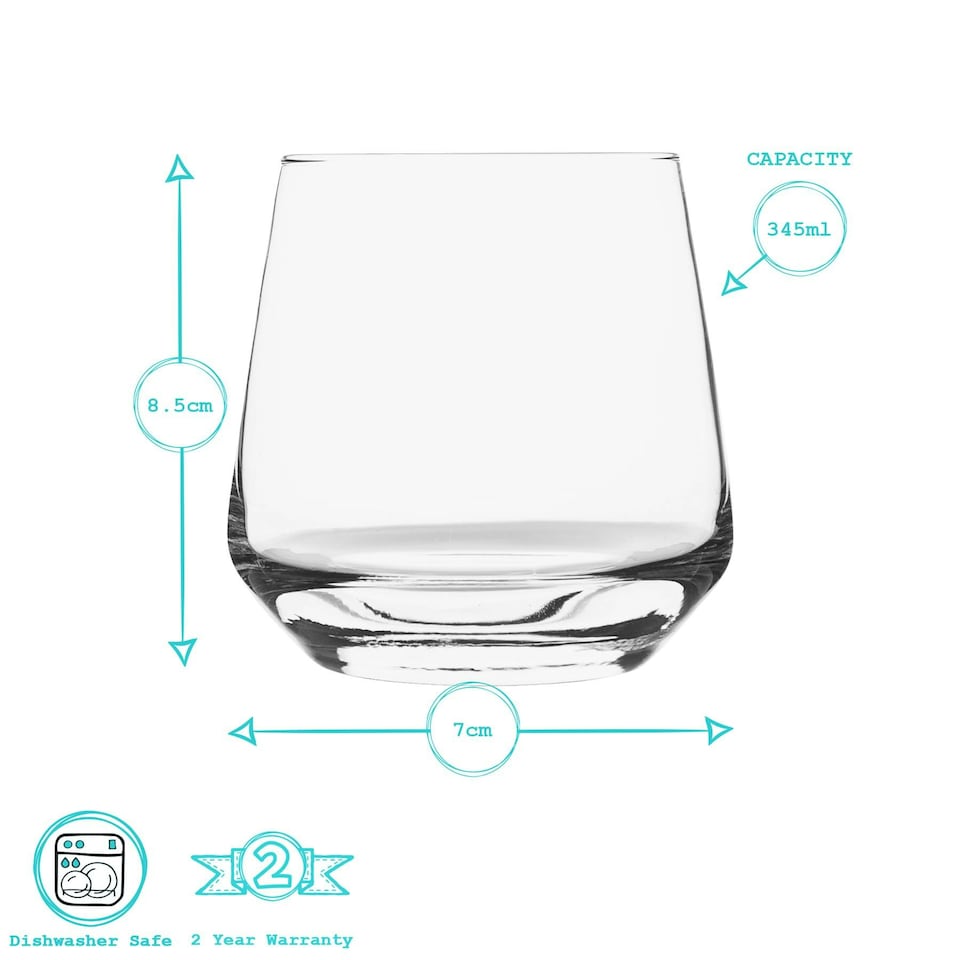 image 1 of Argon Tableware Tallo Whisky Glasses - 345ml - Pack of 6 Clear