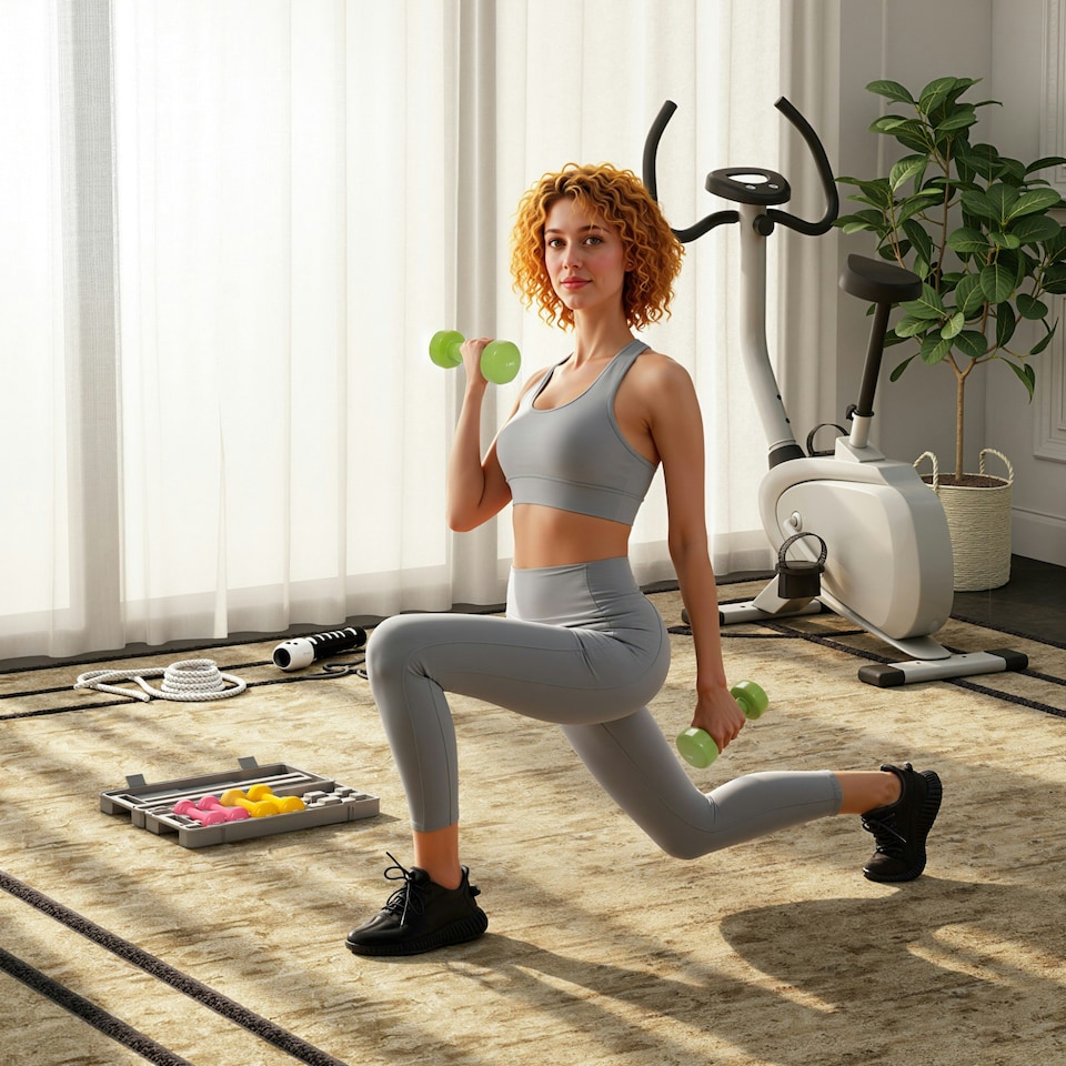 image 1 of HOMCOM 6kg Dumbbell Fitness Weights Set for Men and Women, Home Gym Workout