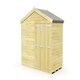 image 1 of 8 x 4 Feet Apex Shed - Double Door Without Windows - Wood - L127 x W231 x H217 cm | Brown