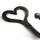 image 3 of Hammer & Tongs Single Heart Hook - W65mm x H130mm - Black