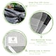image 2 of Nicola Spring 100% Cotton Kitchen Tea Towels Cleaning Drying Cloth - 70cm x 50cm - Black Pinstripe - Pack of 2