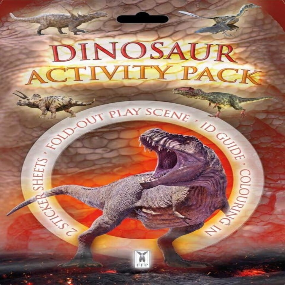 image 1 of Activity Pack Dinosaurs - CARDS - 18D Kids Activity & Sticker - Fine Feather (GBS / Bounce) - 9781908489562