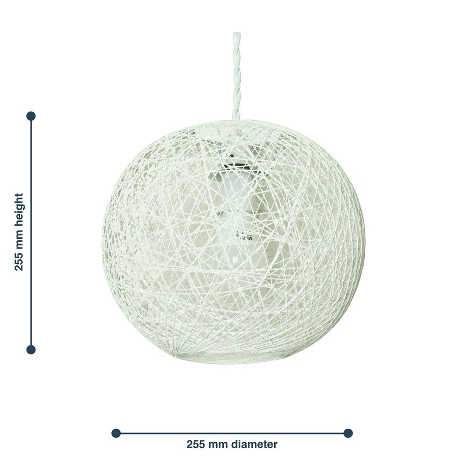 image 1 of Abaca - White 10 Globe Ceiling Light Shade" White