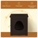 image 5 of Yaheetech Wooden Enclosed Litter Box N/A | Espresso | One Size
