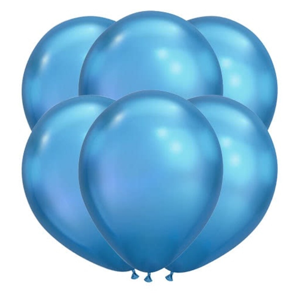 Chrome Blue Latex Qualatex Balloons 28cm / 11 in - Pack of 100