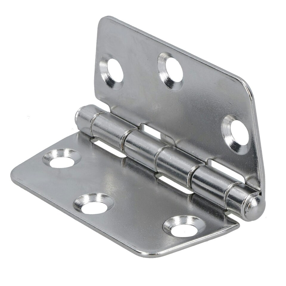 image 1 of Polished Butterfly Door Hinge 2 PackStainless Steel 75mm x 73mm 316 Marine Cabin Silver
