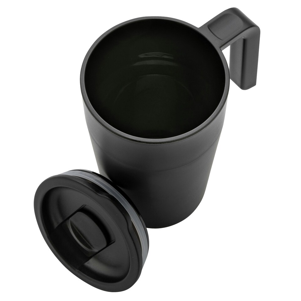 image 1 of XD Collection Recycled Polypropylene Stainless Steel Travel Mug - Black - One Size Black