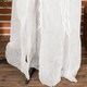 image 9 of Outsunny 74 Inch Halloween Decorations White Witch Holding Pumpkin Head, Standing Skeleton Ghost Prop Life Size with Light Up Eyes and Body