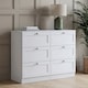 image 1 of Vida Designs Altino White 6 Drawer Chest Storage Cabinet - H: 76.5cm x W: 100cm x D: 36cm