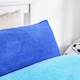image 4 of OHS Luxury Teddy Fleece Reversible Duvet Cover and Pillowcase Bedding Set Multi | Blue/Sea Blue | Double