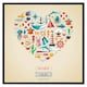 image 2 of Love heart of sealife & nautical items (Picutre Frame) Brown | Oak | M