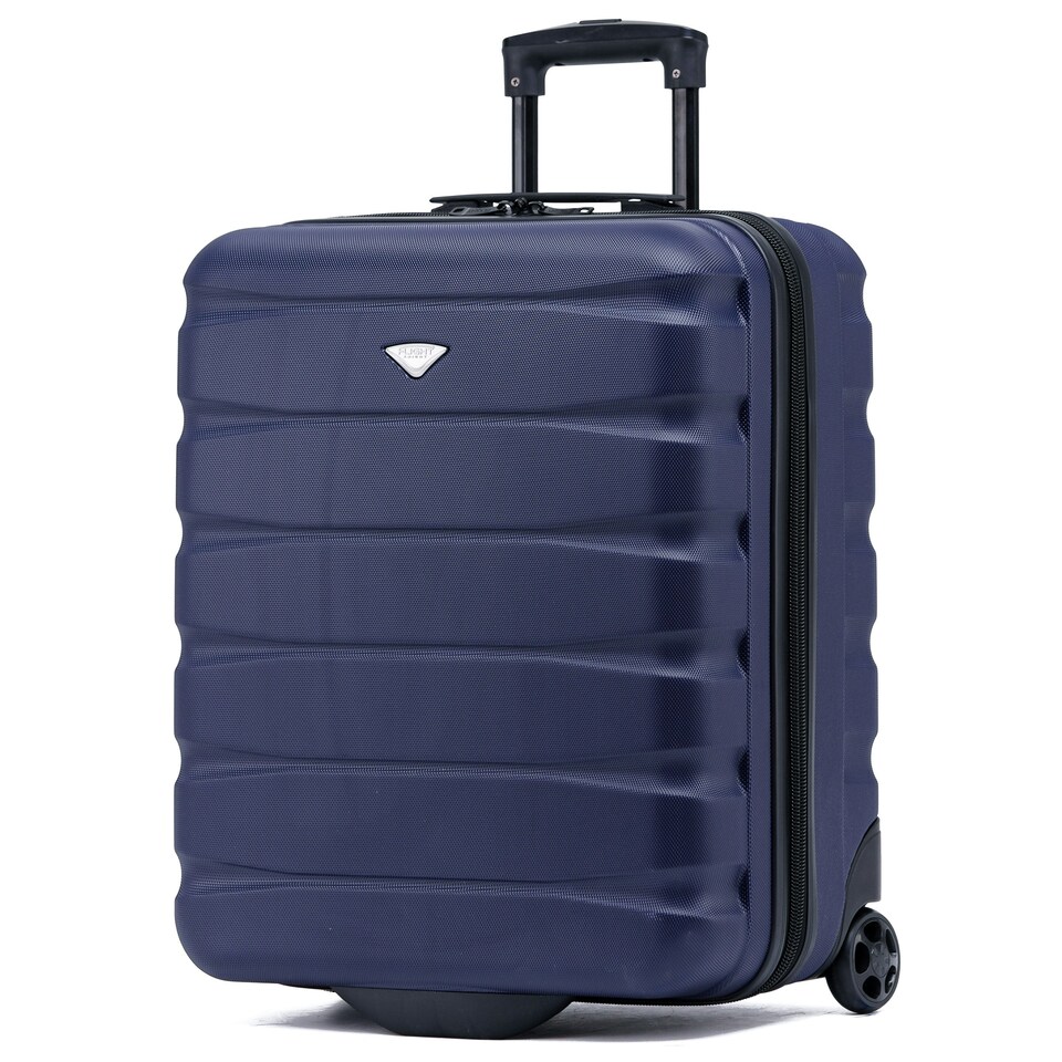 image 1 of Flight Knight Lightweight 2 Wheel ABS Hard Suitcases Cabin Carry On Hand Luggage Over 100 Airlines British Airways, Ryanair & easyJet Free Carry On 40x20x25cm Blue | Navy | Cabin Bag