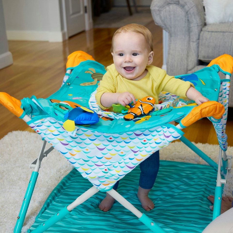 image 1 of Bright Starts Disney Baby Finding Nemo Pop ''N Jump Foldable Activity Center 6 Months+