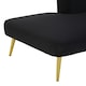 image 5 of Interiors by Premier Black Left Arm Chaise Lounge, Modern Luxury Black and Gold Chaise Lounge, Contemporary Chaise Lounge Sofa